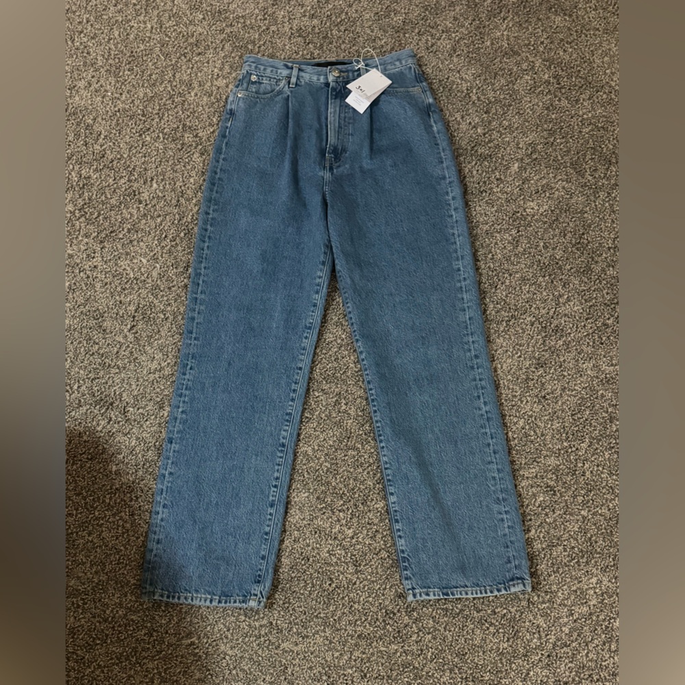 3x1 Women's Straight Leg Blue Jeans